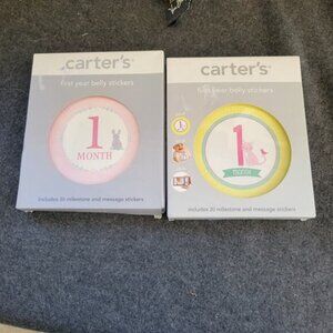 2 Packages Carters First Year Belly Stickers 20 Milestone‎ Message Stickers